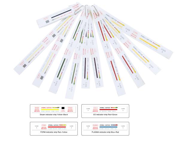 sterilization indicator strip in Autoclave