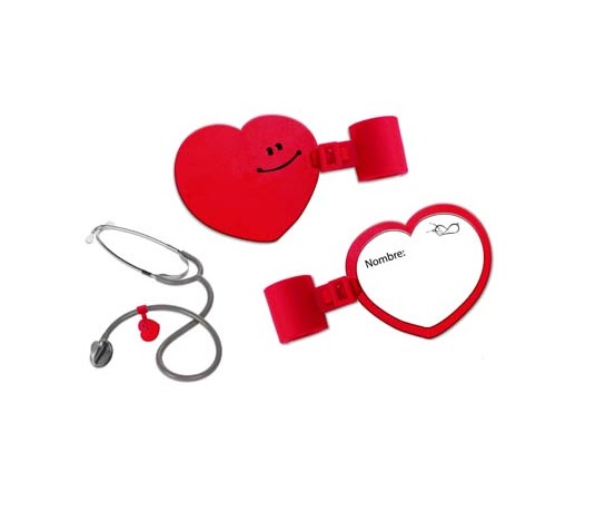 Heart Shaped Stethoscope ID Cover with clip