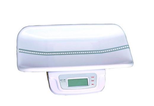 Tabletop electronic baby scale with height meter