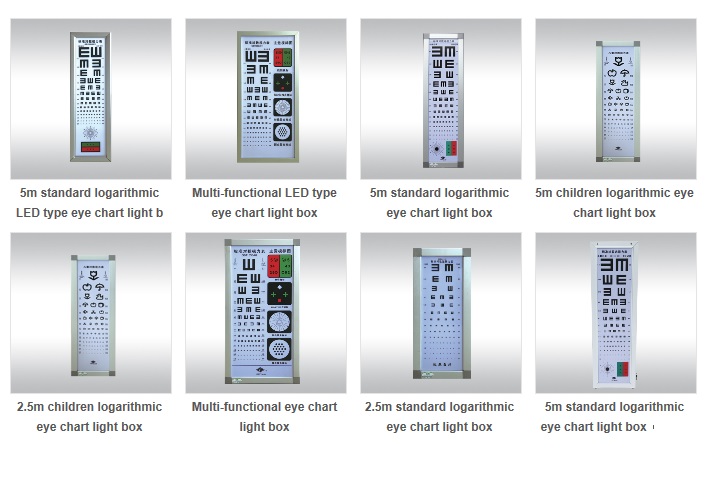 Eye chart light box