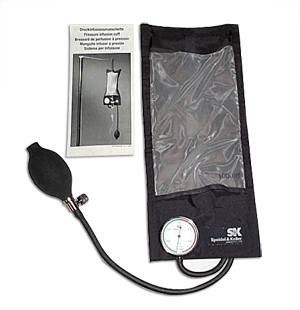 Infusion type blood pressure cuff for sphygmomanometer