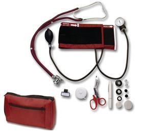 Sprague Rappaport stethoscope and sphygmomanometer nurse kit