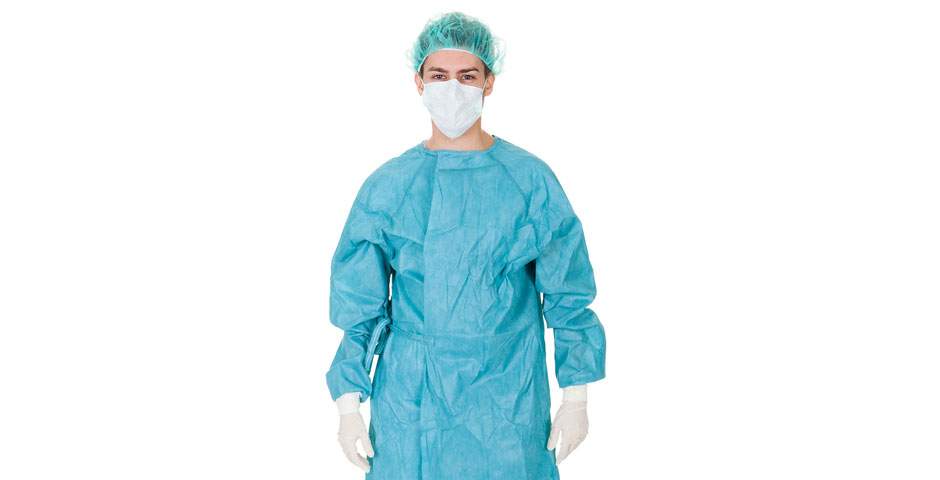 Breathable Viral Barrier Fabric BVB Surgical Gown