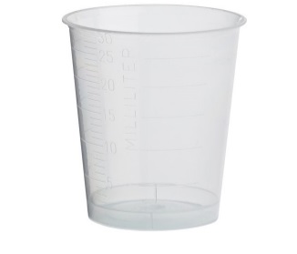 Calibrated 60cc medical measuring cup