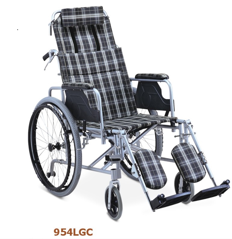 Aluminum Lightweight Reclining Wheelchair for elder people and disabled people