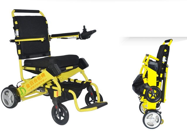 Ultra Light Travel foldable Compact power wheelchair with lithium battery