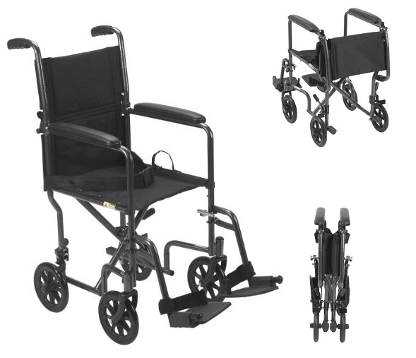 Steel Foldable Transport Wheelchair