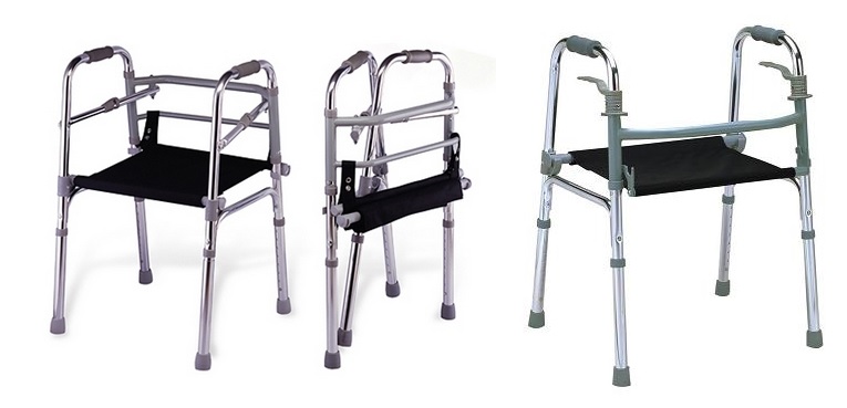 Aluminum Folding Walker with Seat