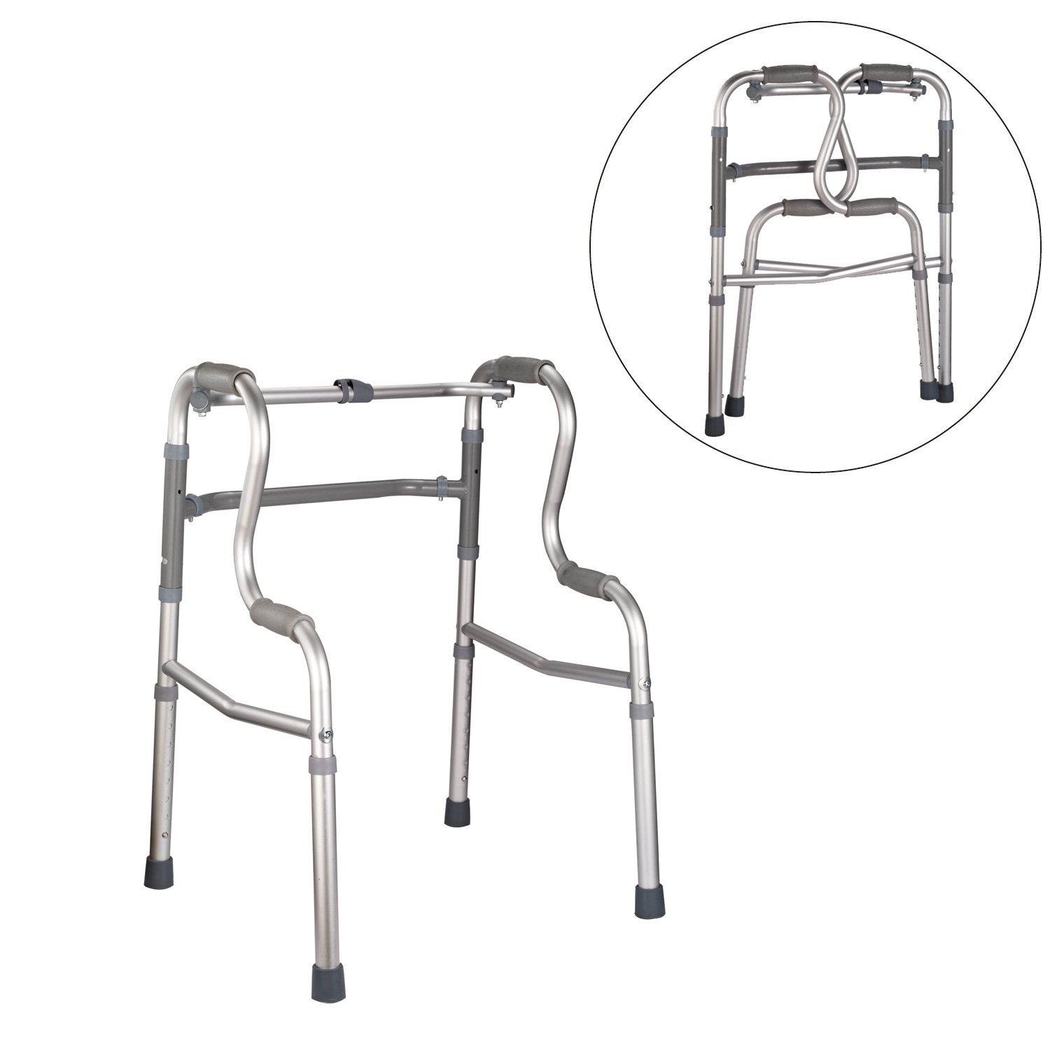 Folding Mobility Walker with 2 Armrests