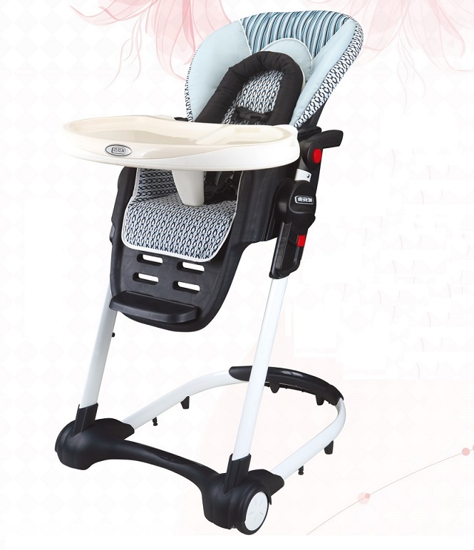 Adjustable Mobile Foldable Baby High Chair