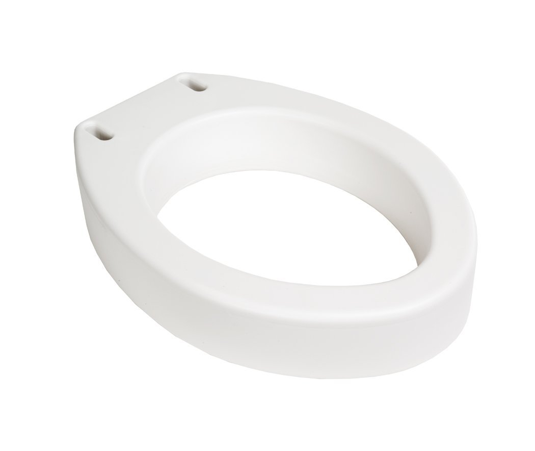 Molded Elongated Hinged Toilet Seat Riser