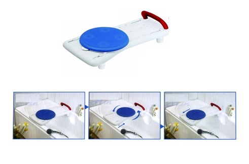 2 in 1 Bathtub Bath board Seat with rotating Cushion