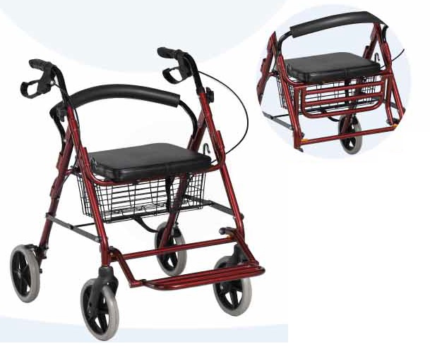 Aluminum Combination Chair Transport Rollator