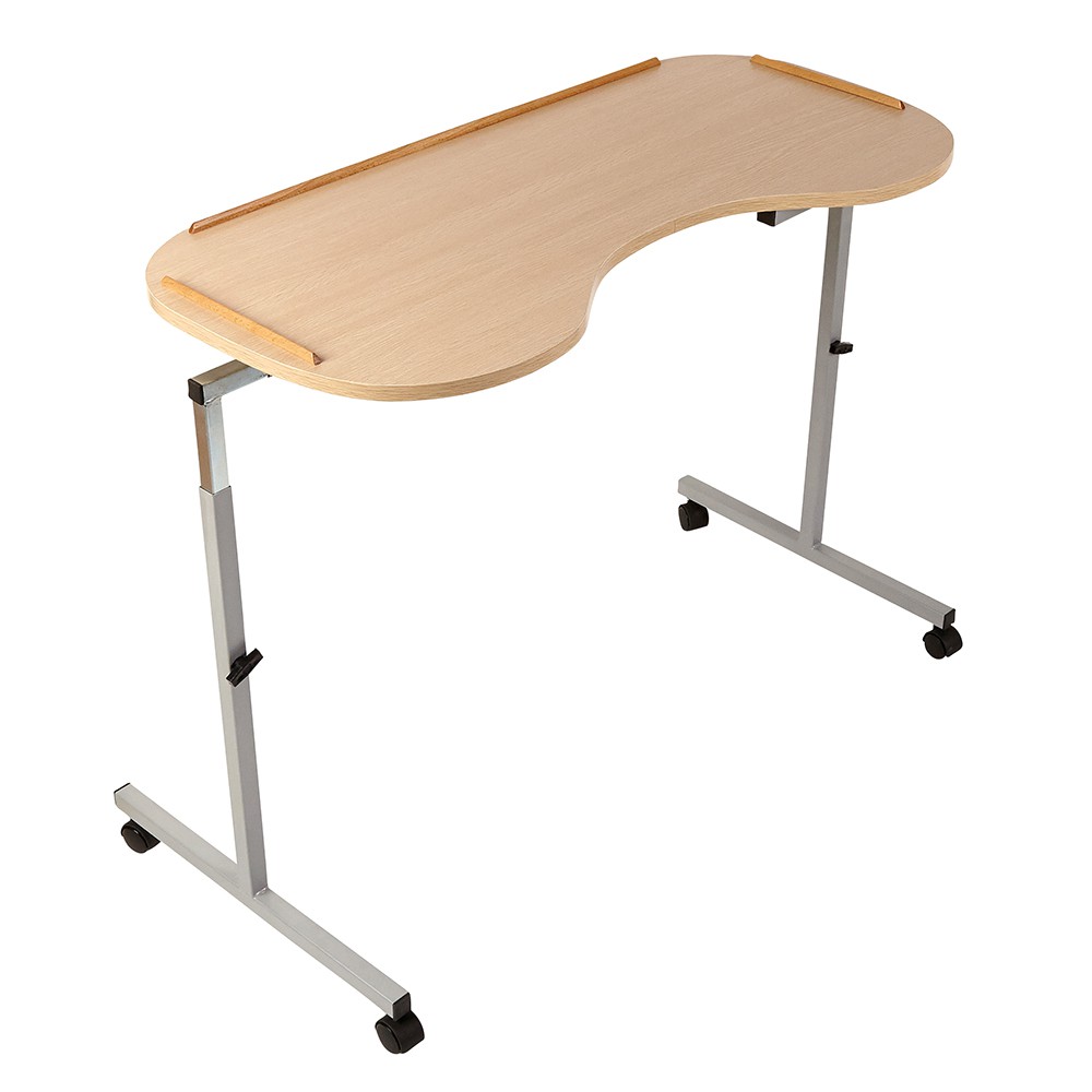 Auxiliary Adjustable Curved Overbed or Chair Table
