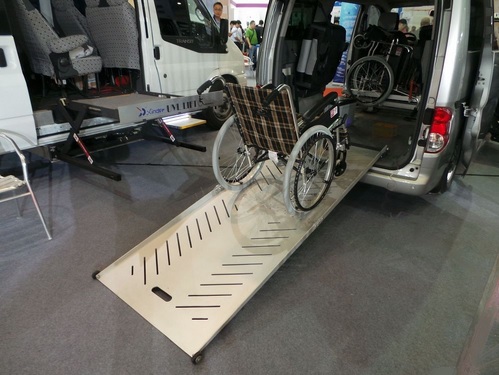 Remote Electric wheelchair Ramp for climbing stair