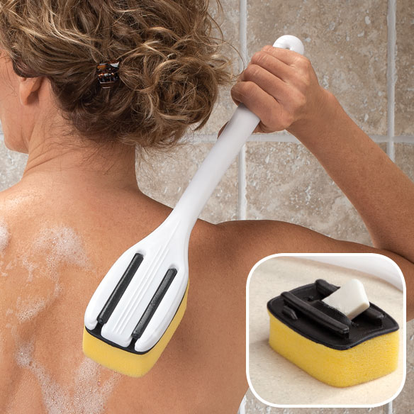 Long reach Body Bath Shower Sponge with soap inside