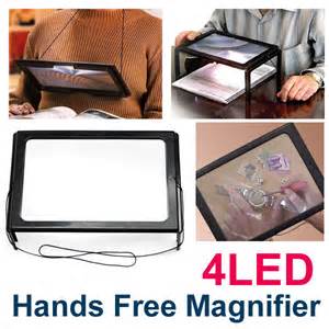 Hand free Stand Foldable Magnifier with LED light