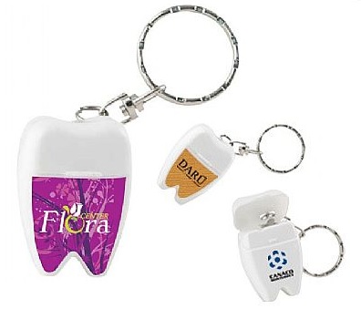 Teeth Shape Dental Floss holder with Keychain