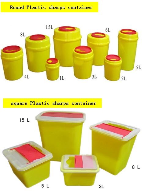 Safety Sharps Disposal Container for Needle and Syringe