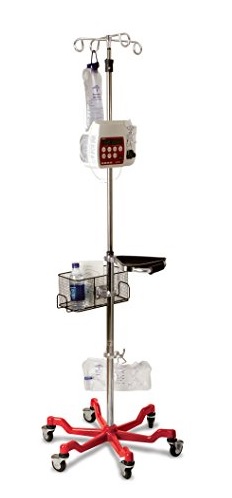 Six Leg Heavy Duty IV Pole Stand with 4 Hook