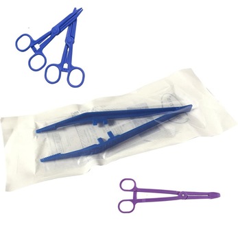 medical Dental Disposable Forceps Hemostats Dentistry Plastic Scissors