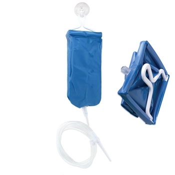 complete travel compact flexible enema irrigation bag irrigator