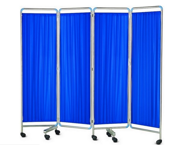 4 Fold stainless steel Medical privacy screen