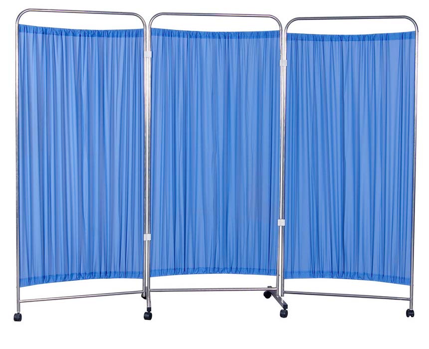 3 Panel fold hospital privacy screen