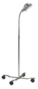Mobile stainless steel Goose Neck exam lamp