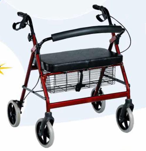 Extra wide bariatric rollator