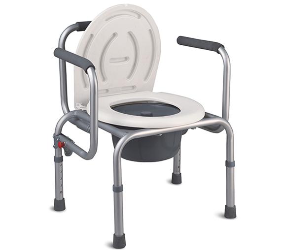 Easy assemble Drop arm commode chair