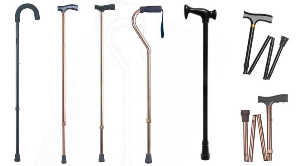 Folding walking stick for old