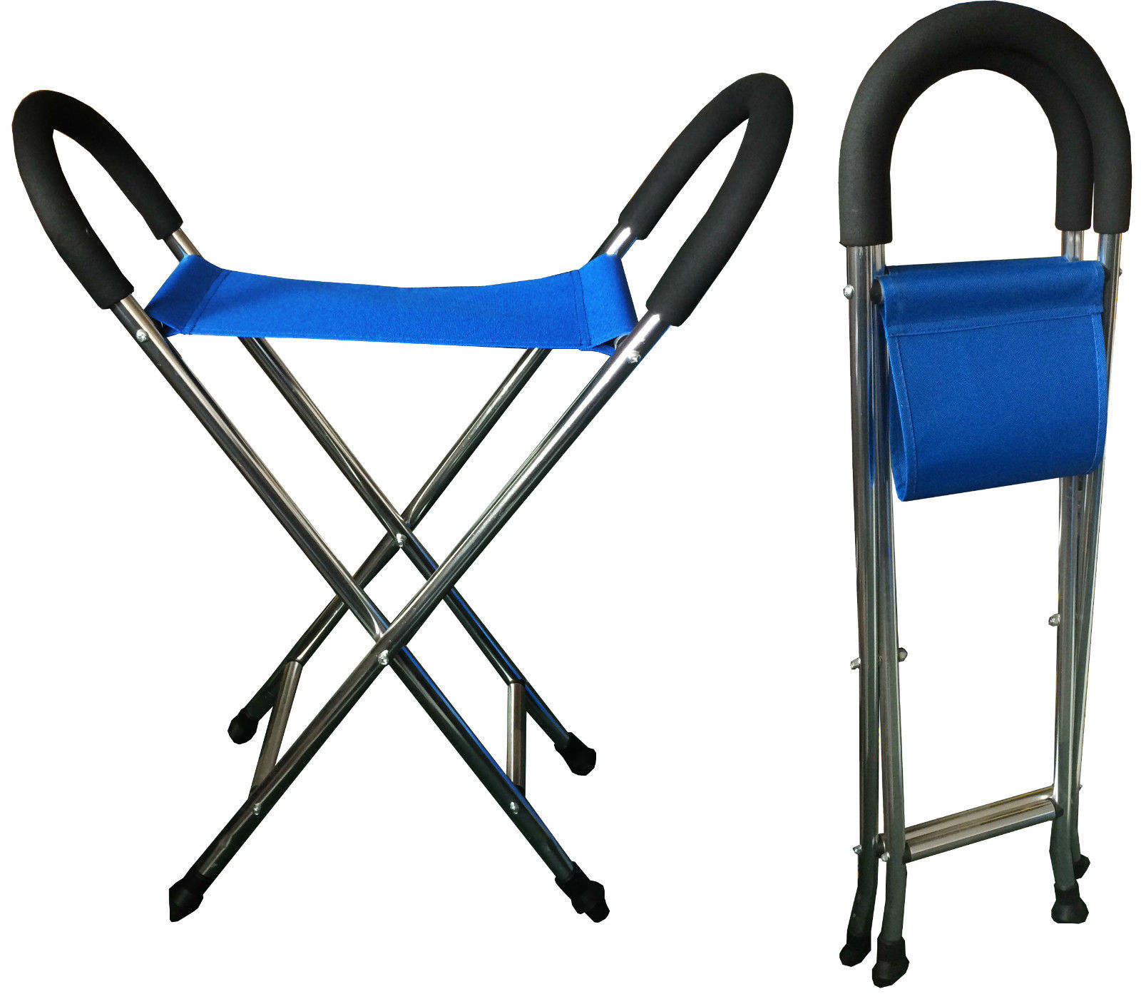 Folding Aluminum Lightweight Walking Stick Stool Seat