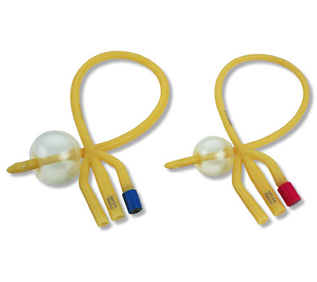Rubber three way  foley catheter