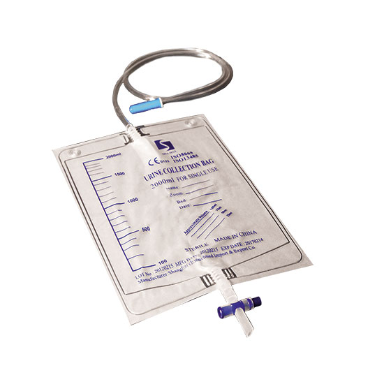 Drainable adult urine collection bag