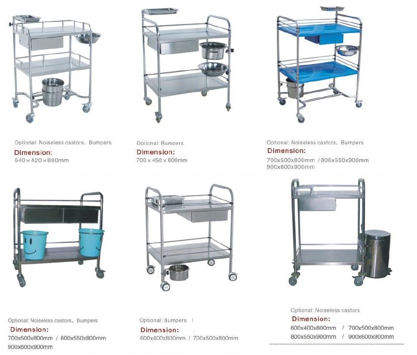 Medical Stainless steel dressing trolley
