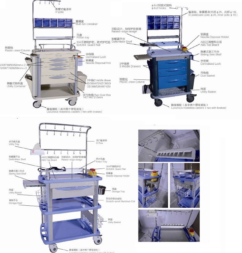 IV Infusion Treatment Nursing Trolley