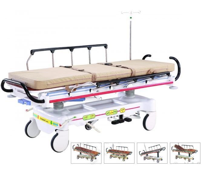 -ray transparent Hydraulic stretcher trolley