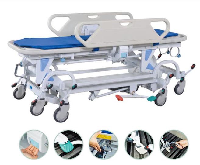 patient transport connecting stretcher trolley for operation room