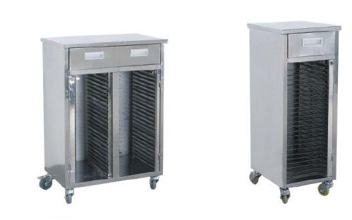 Stainless steel patient record trolley