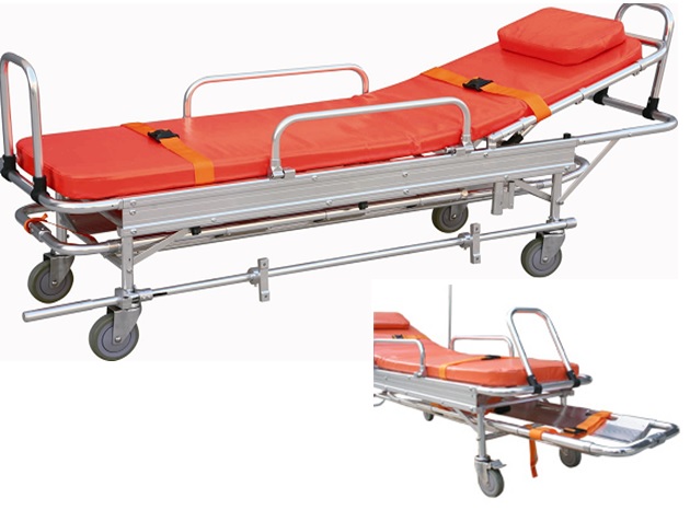 Aluminum alloy ambulance trolley cart