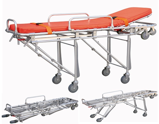 Fold Automatic loading ambulance cot