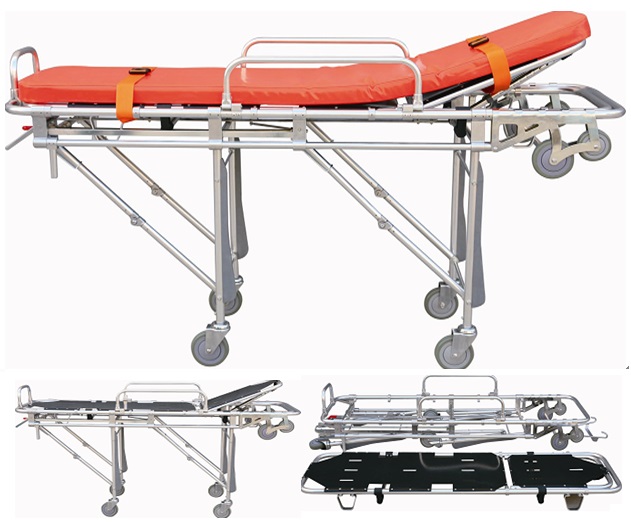 Automatic loading Fold ambulance trolley