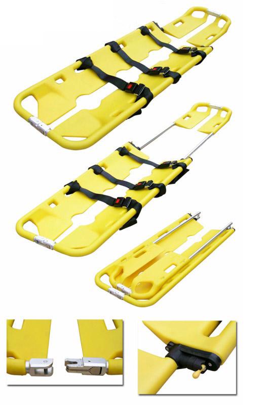 Foldable plastic scoop stretcher