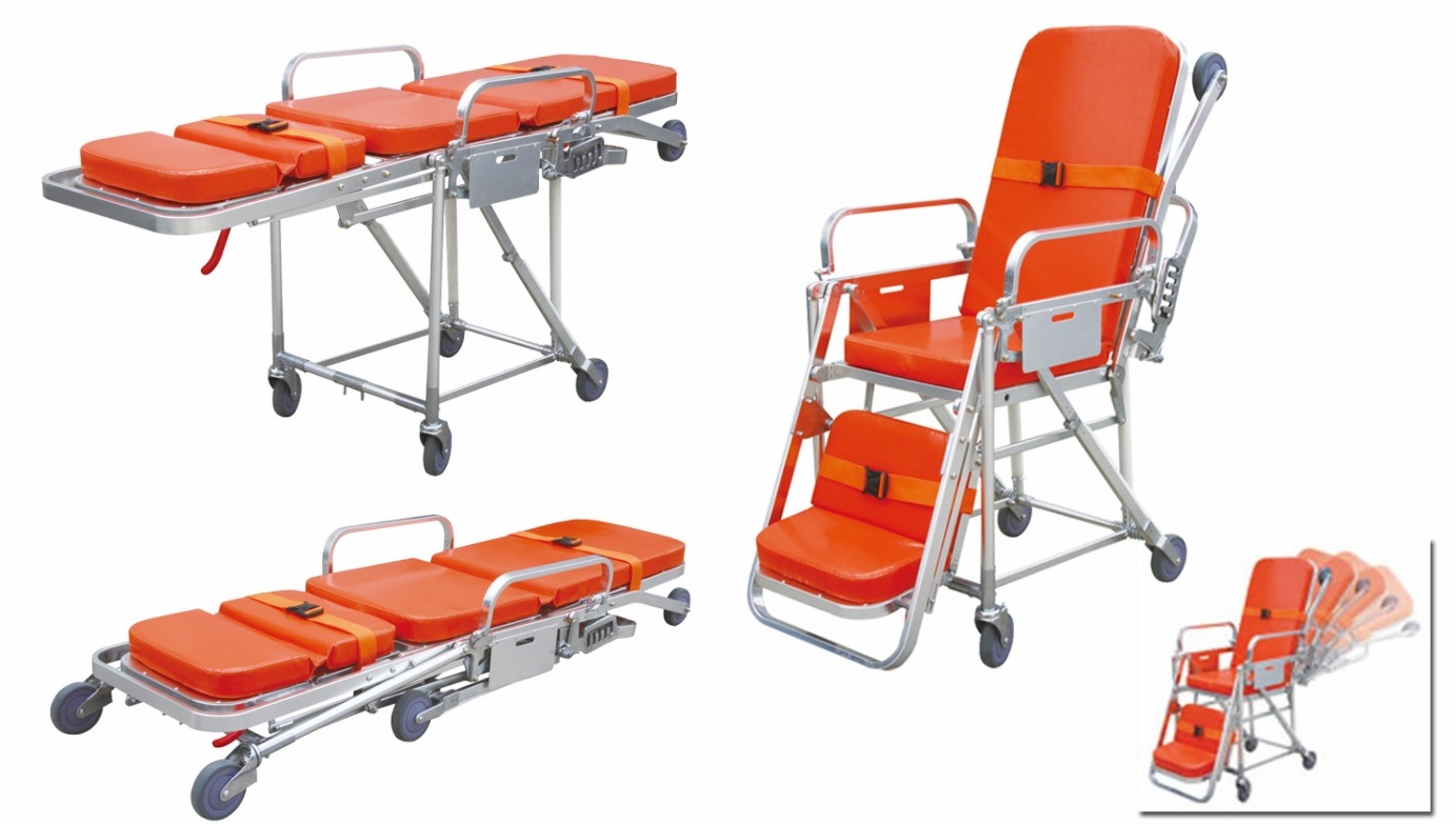 Fold Ambulance wheeled chair stretcher