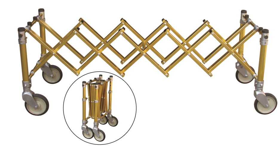 Golden Aluminum alloy funeral church trolley