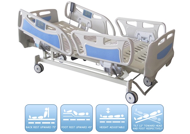 Electric ICU hospital bed