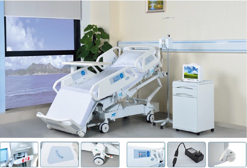 Luxury Hospital Electric ICU Nursing Bed