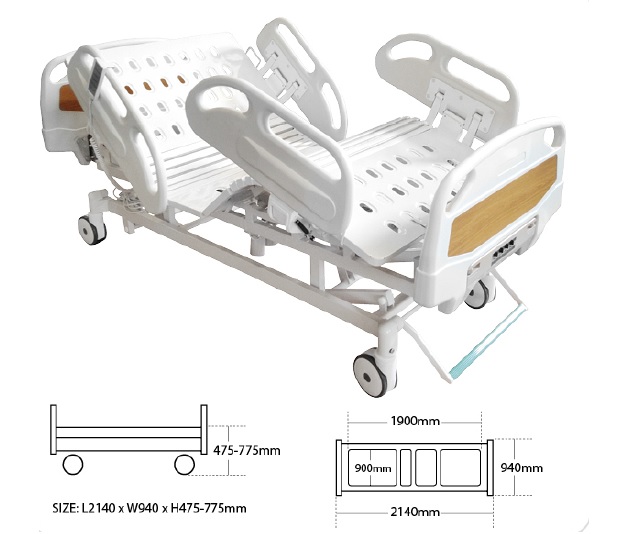 five functions Hosptial ICU Electric bed with Nurse Controler