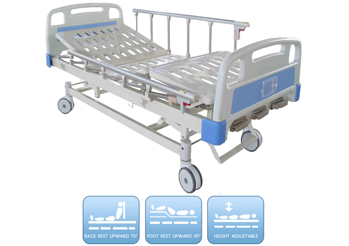 Three cranks hospital medical Manual care bed